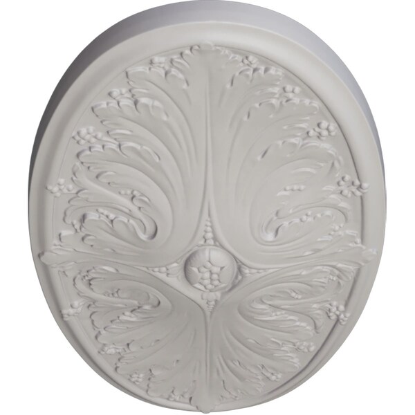 Madrid Ceiling Medallion, Hand-Painted Ultra Pure White, 24 3/4W X 12 1/2H X 1 3/4P
